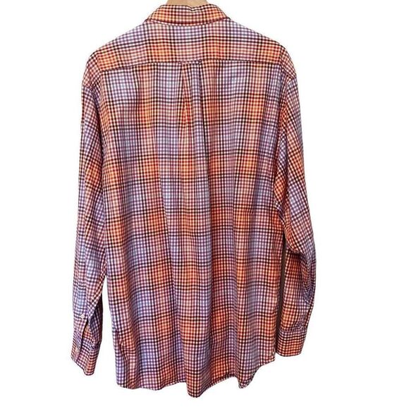 Henry Jacobson XL Pastel Check Button Down Dress Shirt Purple Pink Blue White - Picture 6 of 10